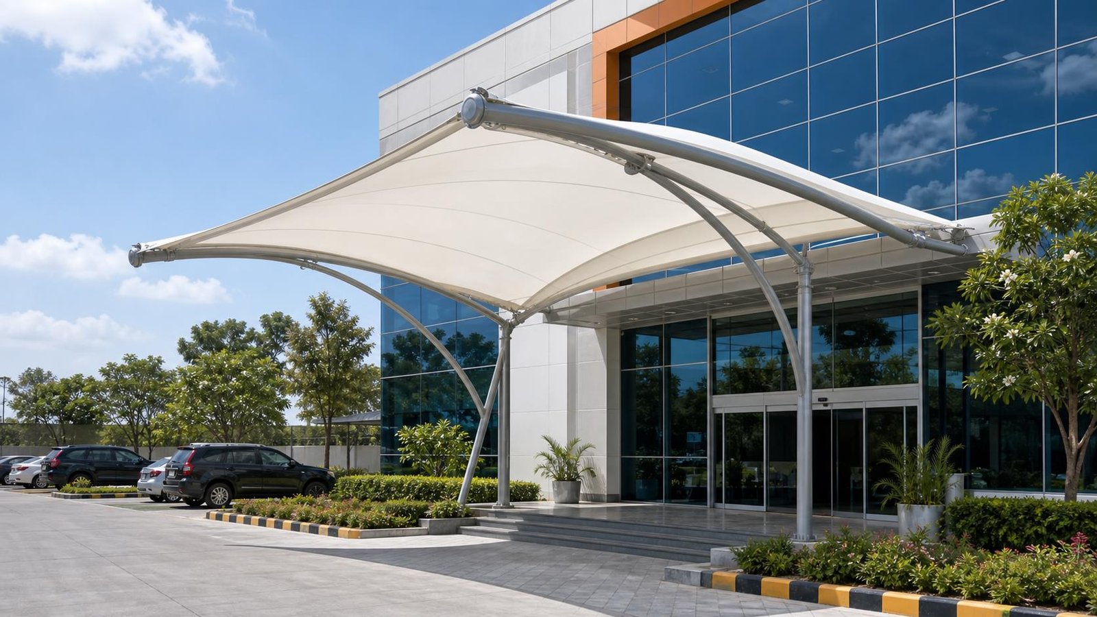 Commercial Buildings tensile structure and shade solution